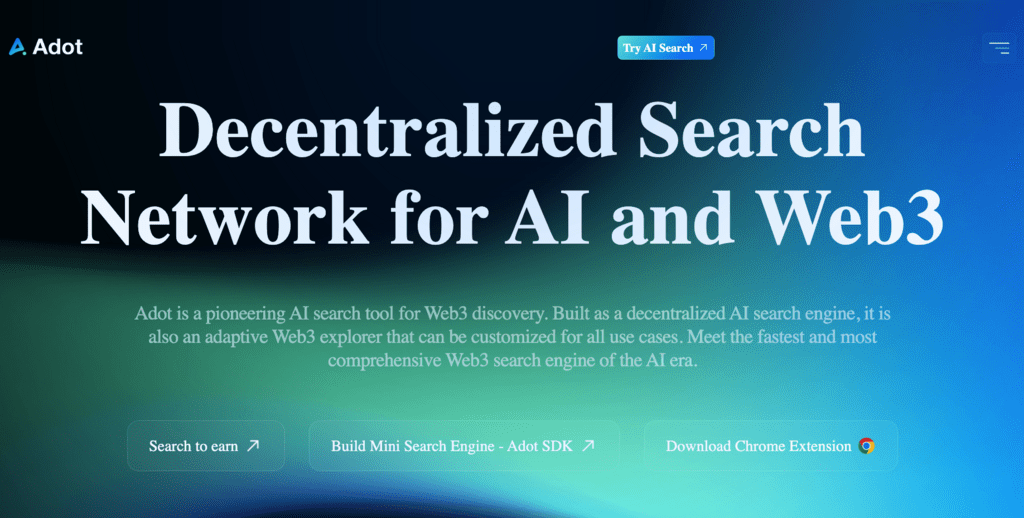 Adot Secures Funding from Aptos Network for Decentralized AI Search Engine Company