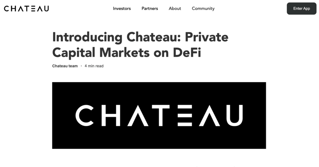 Chateau DeFi Raises Seed Funding Led by Hack VC